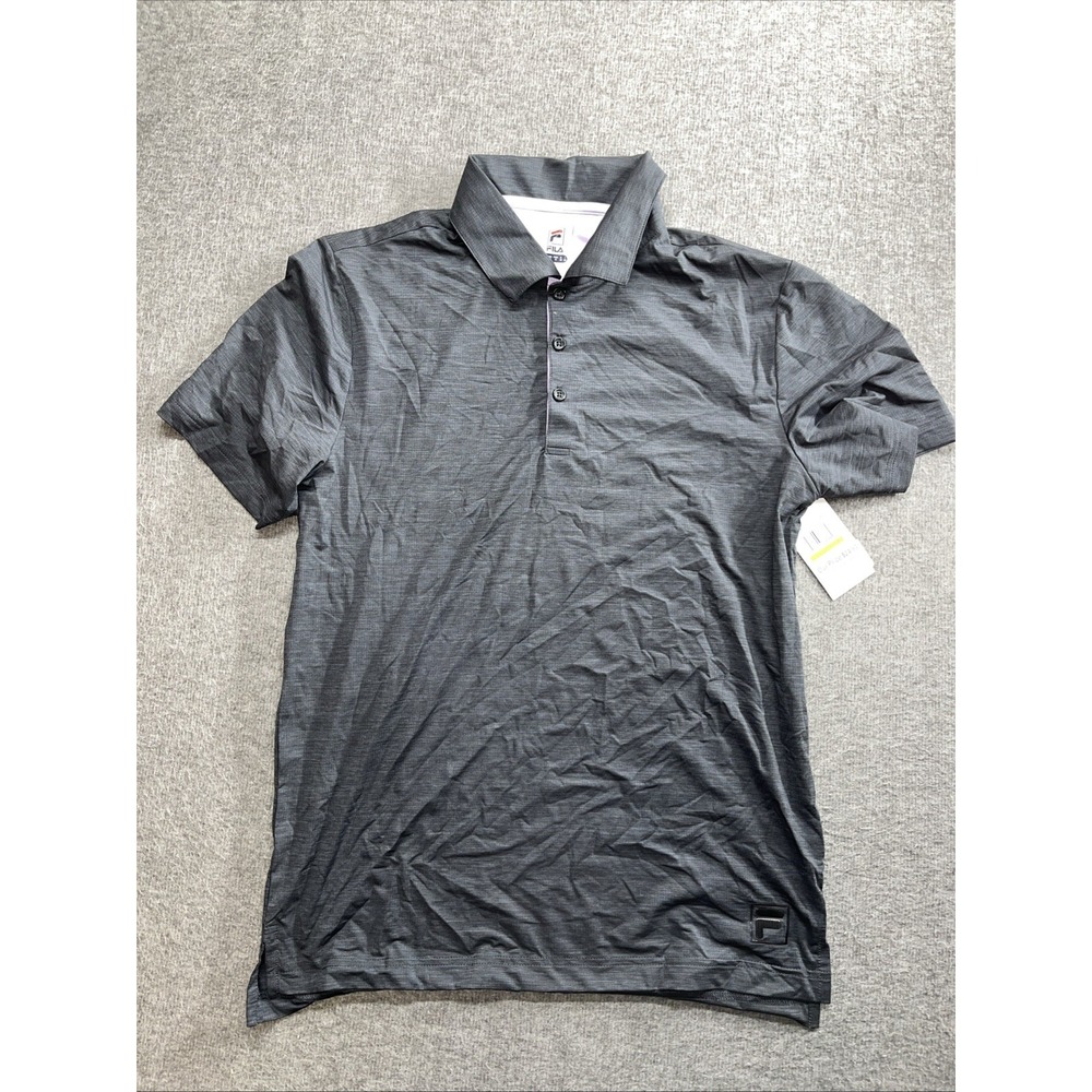 Mens Fila Dark Gray And Lavender Athletic Polo‎ Size Small Tennis Adrenaline